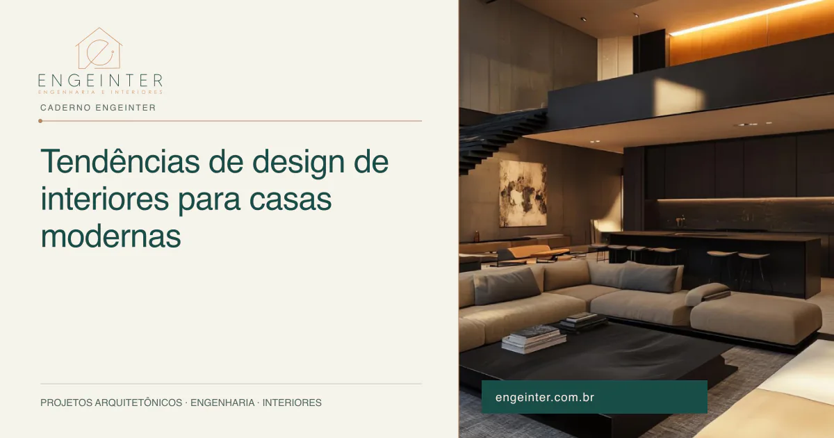 Tendências de design de interiores para casas modernas