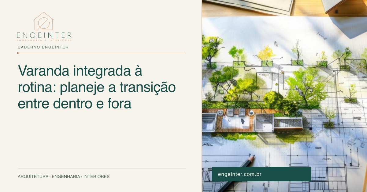 Varanda integrada à rotina: planeje a transição entre dentro e fora